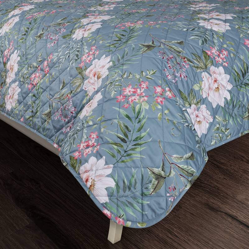 Savannah Blue Quilt Set - Full - Queen