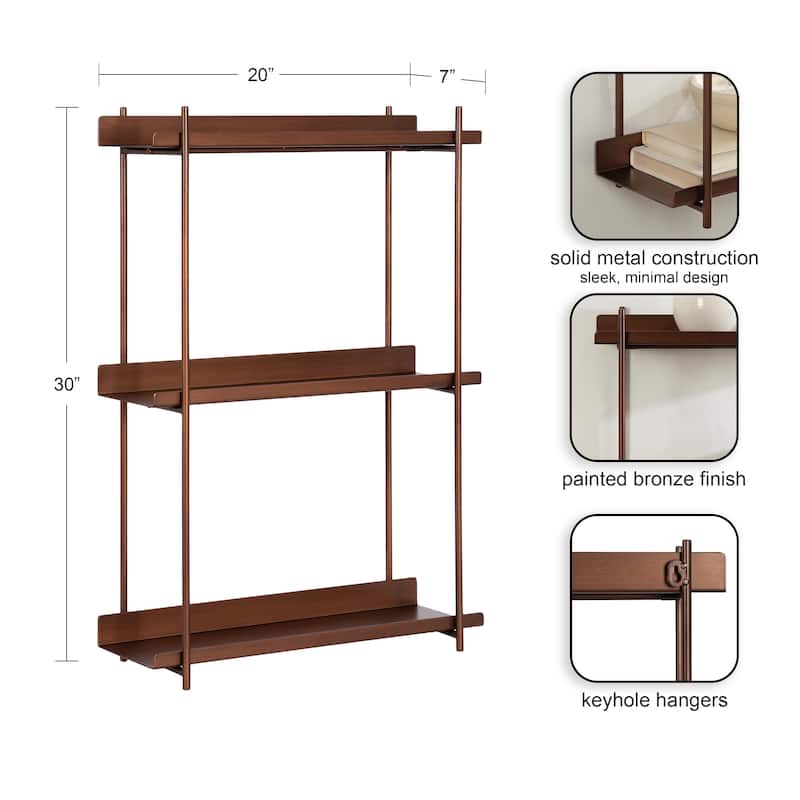 Kate and Laurel Dominic Tiered Wall Shelf