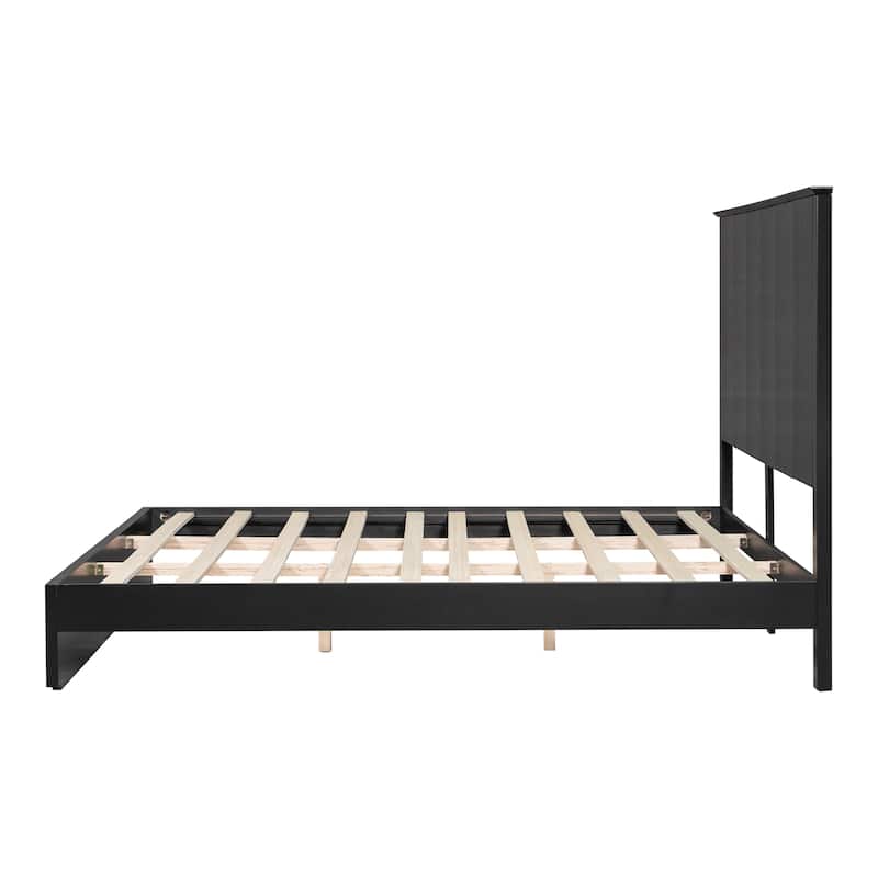 Christopher Knight Home - Brookhaven Modern Wooden Panel Bed with Vertical Slat Headboard