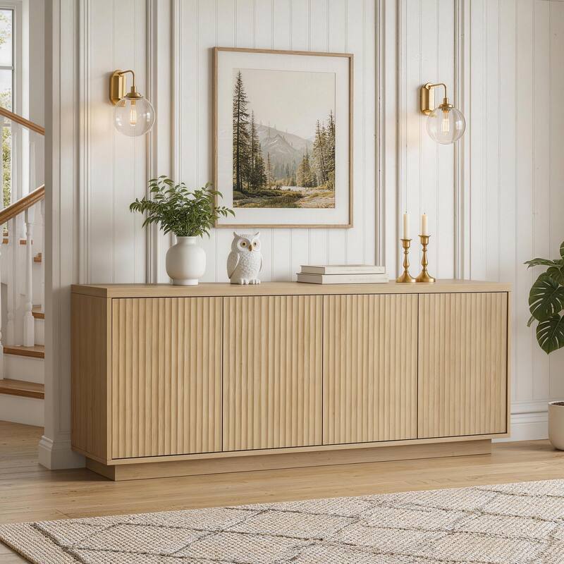 Modern Buffet Cabinet Sideboard with 4-Doors