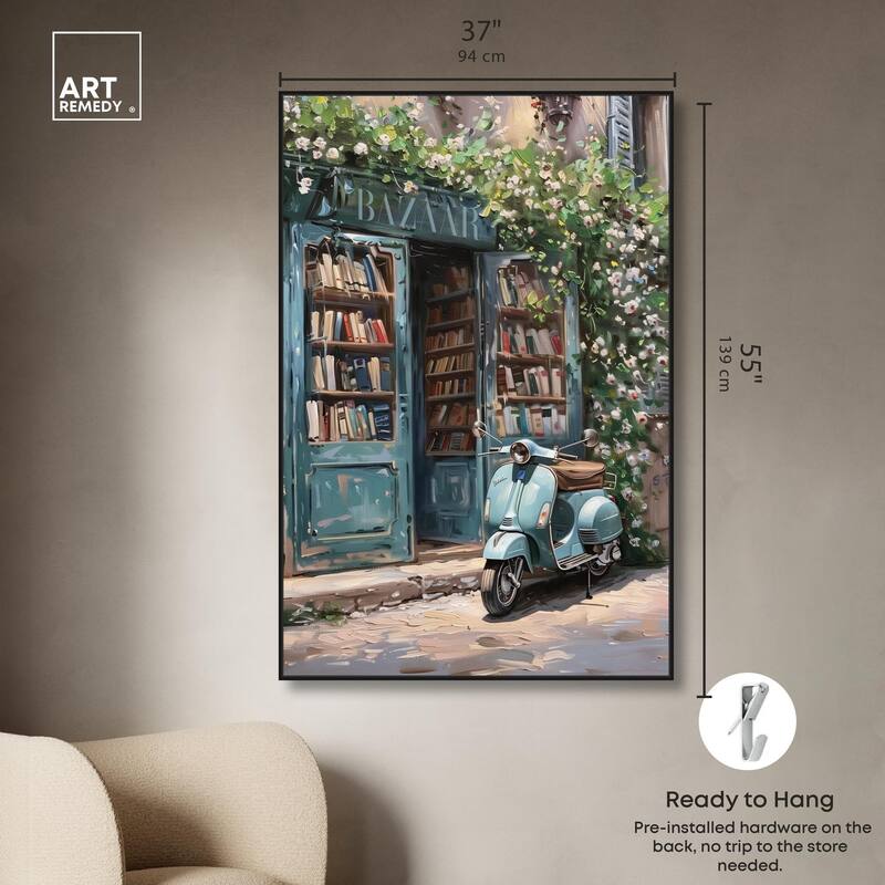 Quaint Bookstore Canvas by Art Remedy