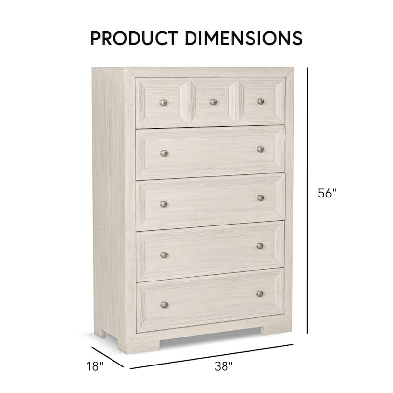Furniture of America Durem Modern Classic 4-Piece Solid Wood Tawny Panel Bedroom Set with Desk