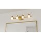 preview thumbnail 7 of 6, Kolt 4-Light Brushed Gold Bath Light