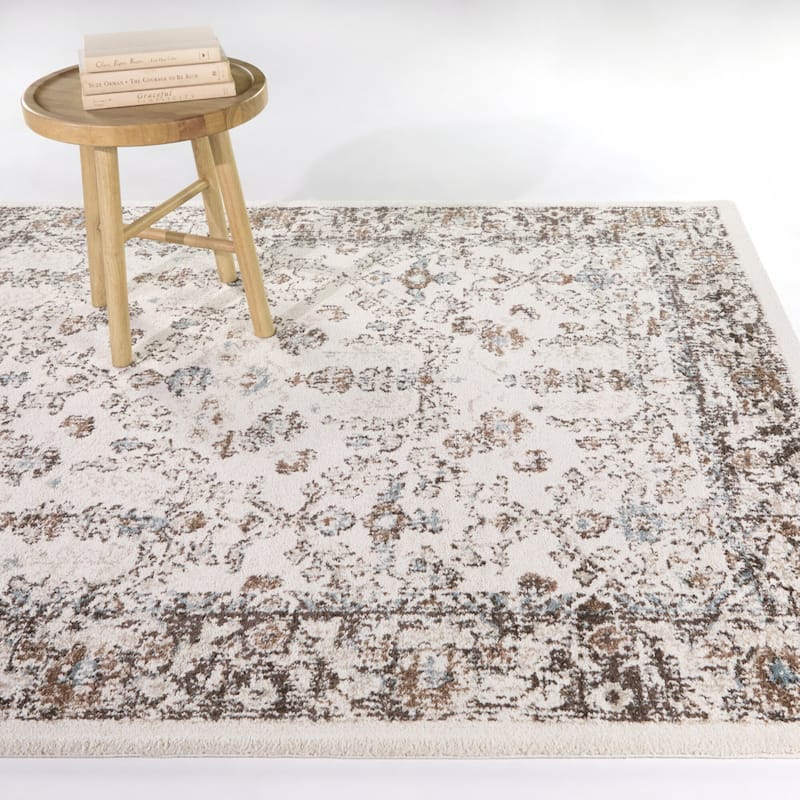Alastair Vintage Oriental Area Rug - 5'3" x 7' - Charcoal - Rectangle