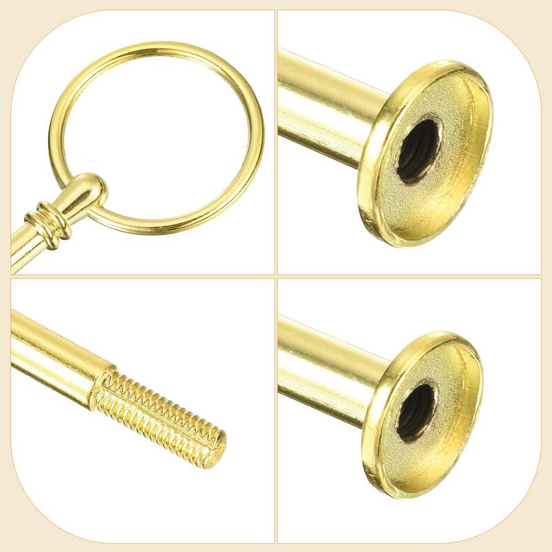 4 Set 3-Tier Cupcake Stand Hardware Fittings for Cake Stand, Gold