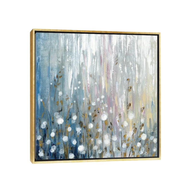 iCanvas "January Branches Flowers" by Silvia Vassileva Framed Canvas Print - Gold - 26x26
