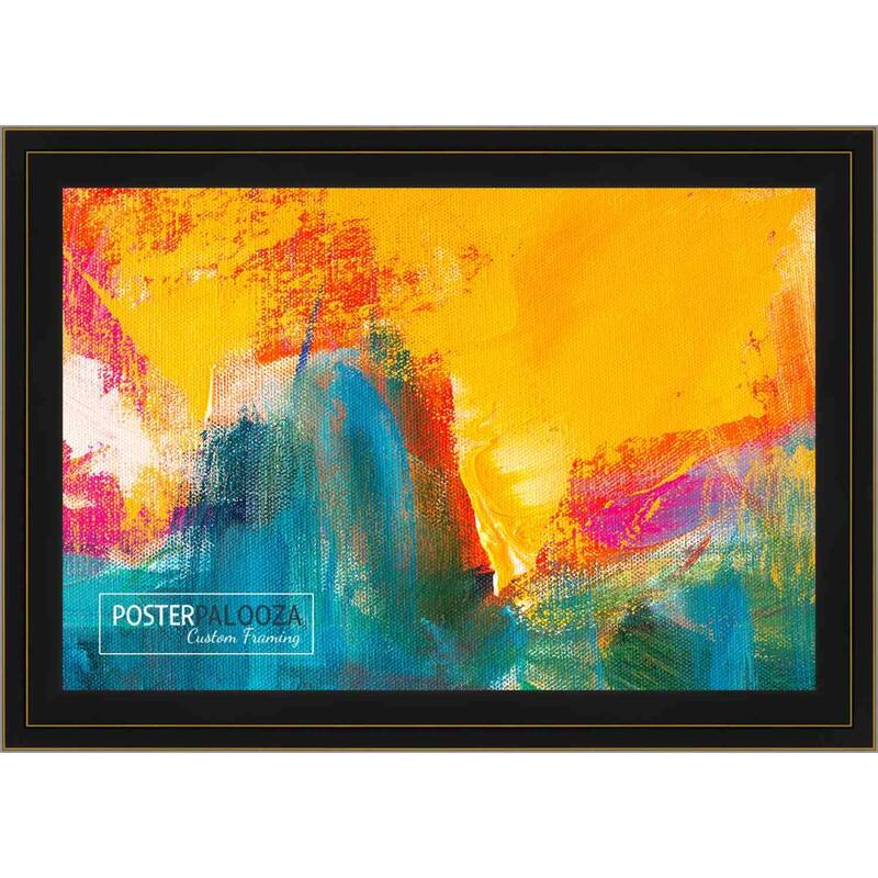 11x16 Contemporary Black Complete Wood Picture Frame with UV Acrylic, Foam Board Backing