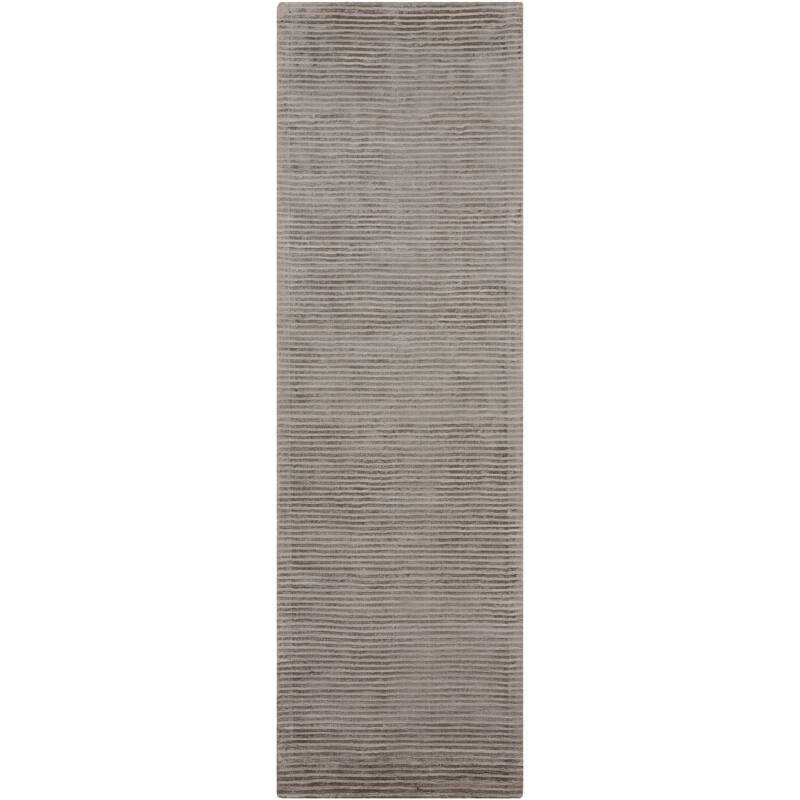 Elle Handmade Striped Solid Viscose Area Rug