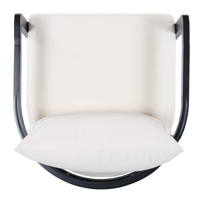 Christopher Knight Home - Modern 27.6" Outdoor Curved Back Patio Club Chair with Aluminum Frame & Water-Resistant Cushions