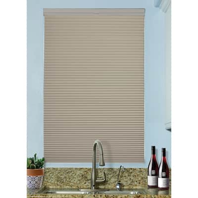 BlindsAvenue Cordless Top Down/Bottom Up Blackout Cellular Honeycomb Shade, 9/16" Single Cell, Misty Gray