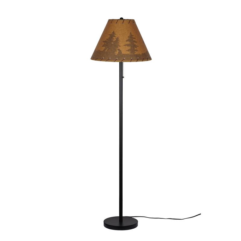 Catalina Lodge Table & Floor Lamp Set - Dark Bronze - Set of 3
