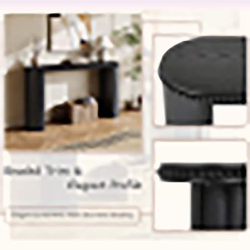 Entryway Accent Table with Beaded Trim and Reversible Curved Legs,for Hallway,Living Room