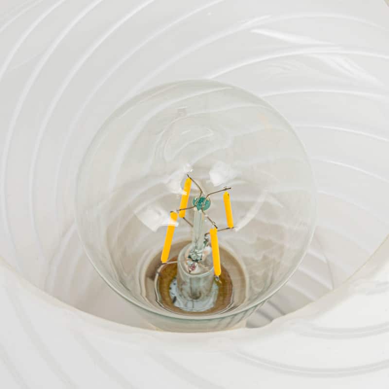 Blown Glass Table Lamp - 8.3"L x 8.3"W x 9.3"H