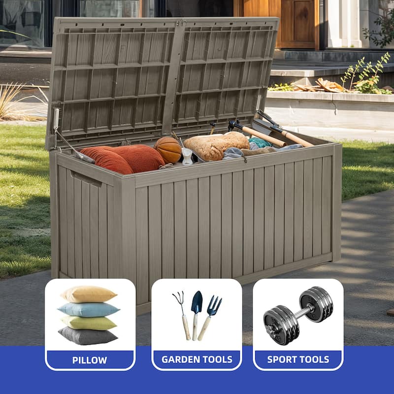 180-230 Gallon Outdoor Storage Waterproof Deck Box