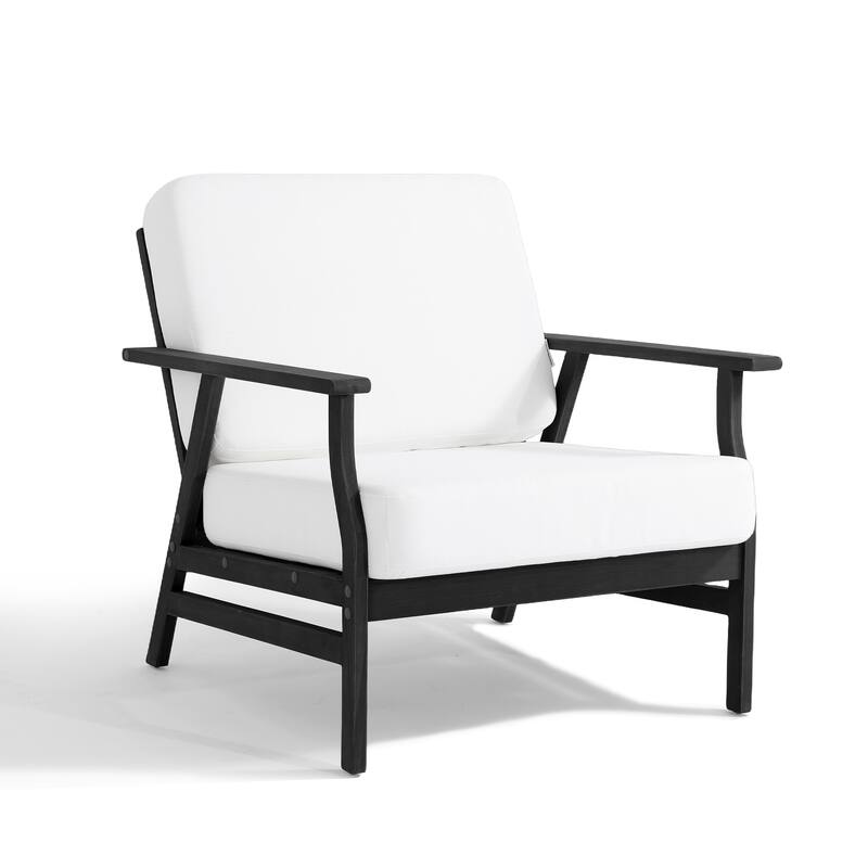 3-piece Cushioned Outdoor Club Chiars With Side Table