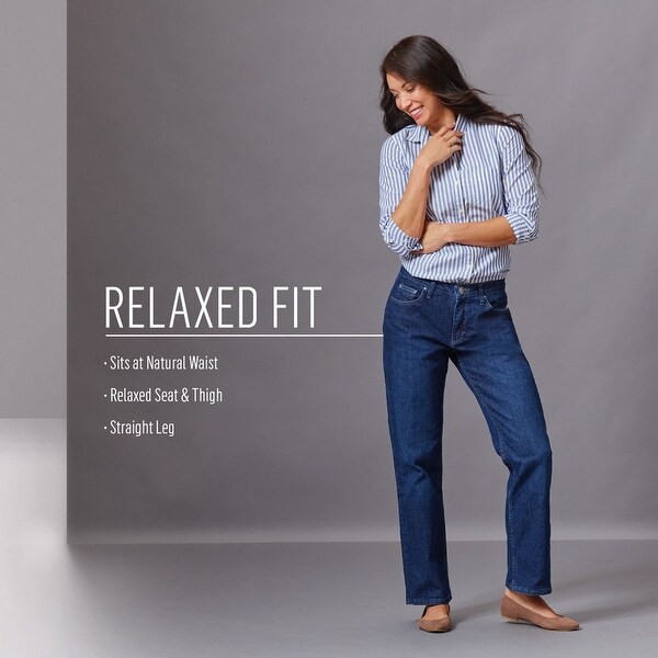 women's relaxed straight leg jeans