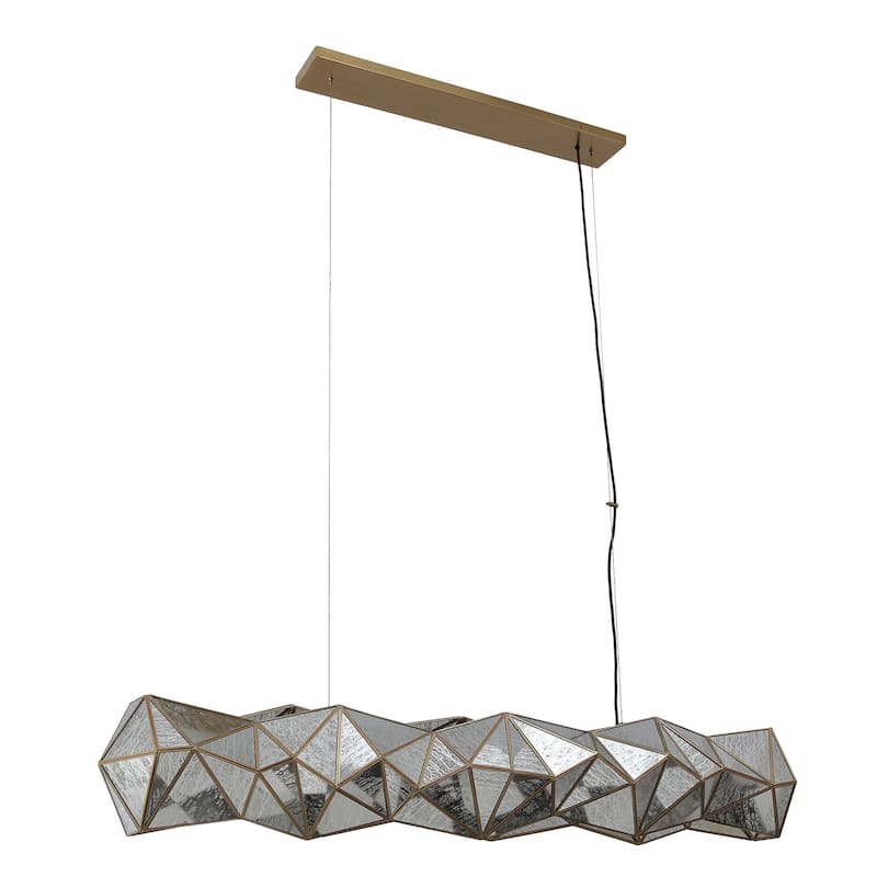 Metropolitan N1697 Geo-Gem 6 Light 62" Wide Linear Chandelier