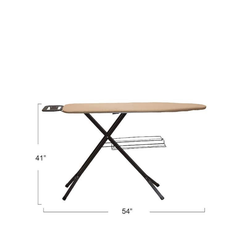 Household Essentials Ironing Board with Mesh Steel Top - 54.0"L x 14.0"W x 41.0"H