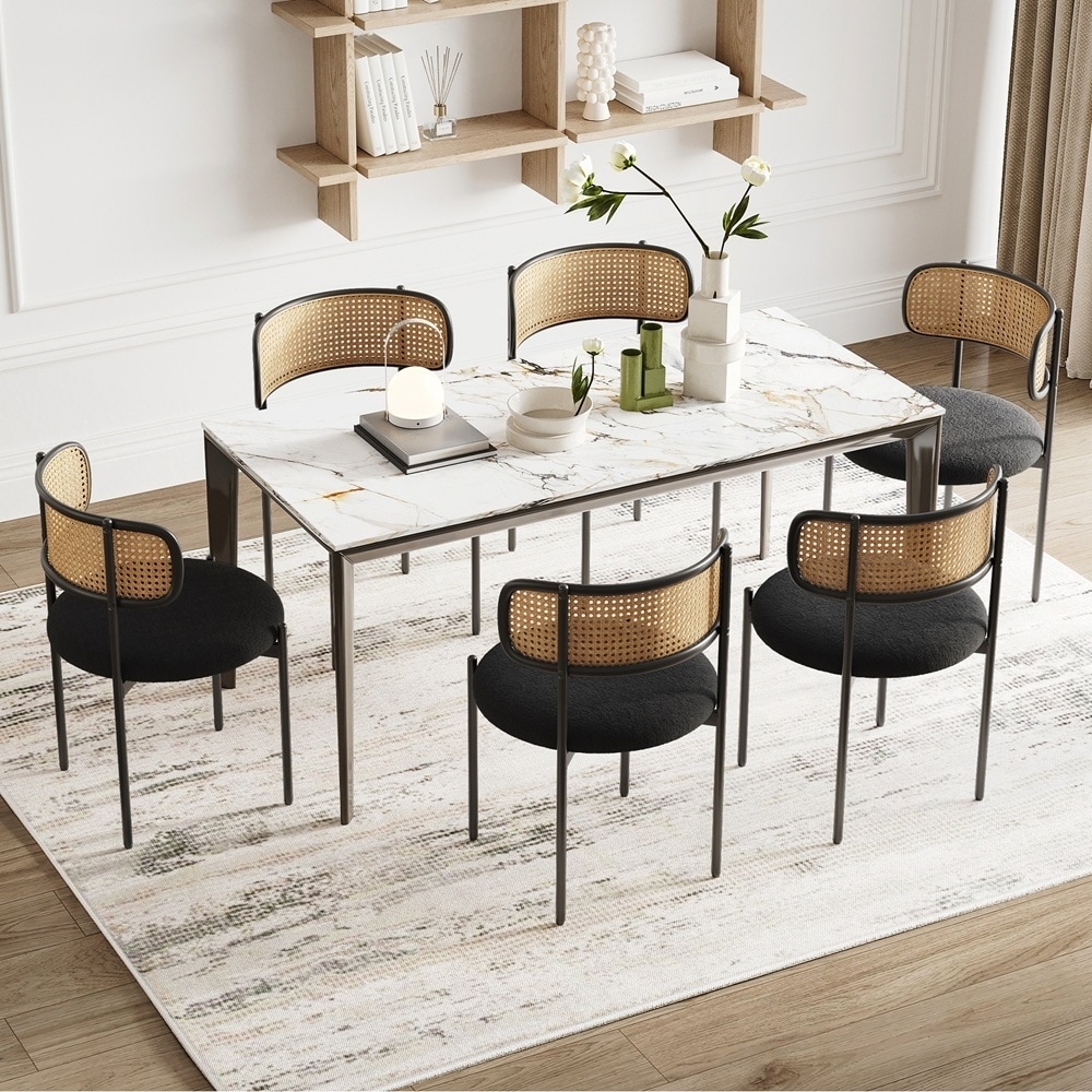 Modern Upholstered Dining Chairs Set of 2