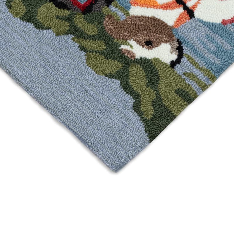 Liora Manne Frontporch Rafting Dogs Indoor/Outdoor Area Rug