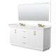 Option White / White Quartz Top / Satin Bronze Hardware