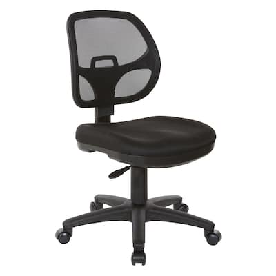Office Star Mesh Screen Back Task Chair with Vinyl Seat