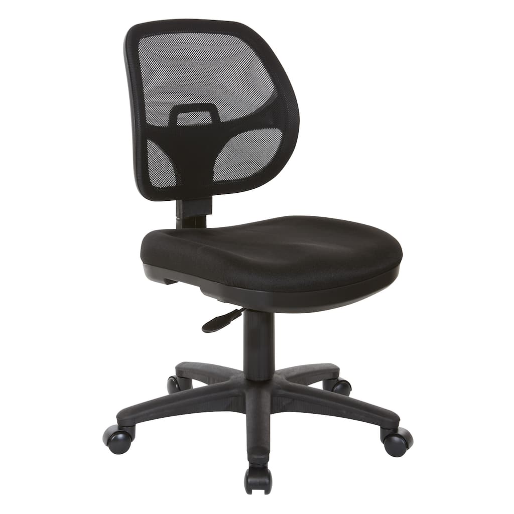 Office Star Mesh Screen Back Task Chair with Vinyl Seat