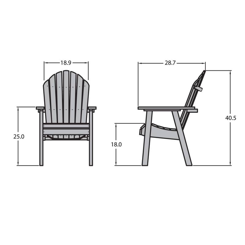 HIGHWOOD Commercial Grade Muskoka Adirondack Dining Chair