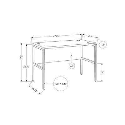 48" Contemporary Computer Desk with Metal Legs