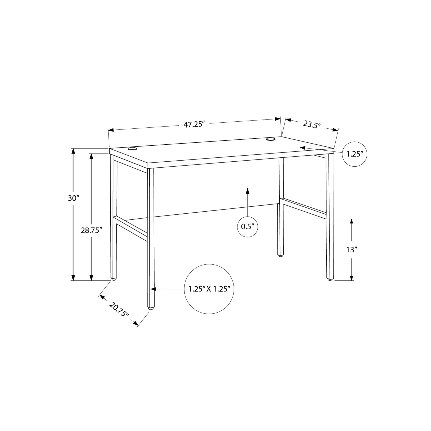 Computer Desk,Work, Home Office, Commercial Grade, Contemporary