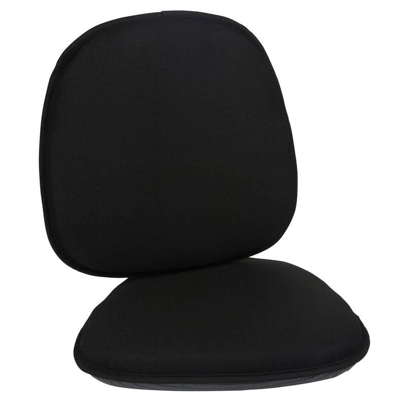 Klear Vu Gripper Non-Slip Mid Century Modern Shell Dining Chair Upholstered Cushion - Black - Set of 4