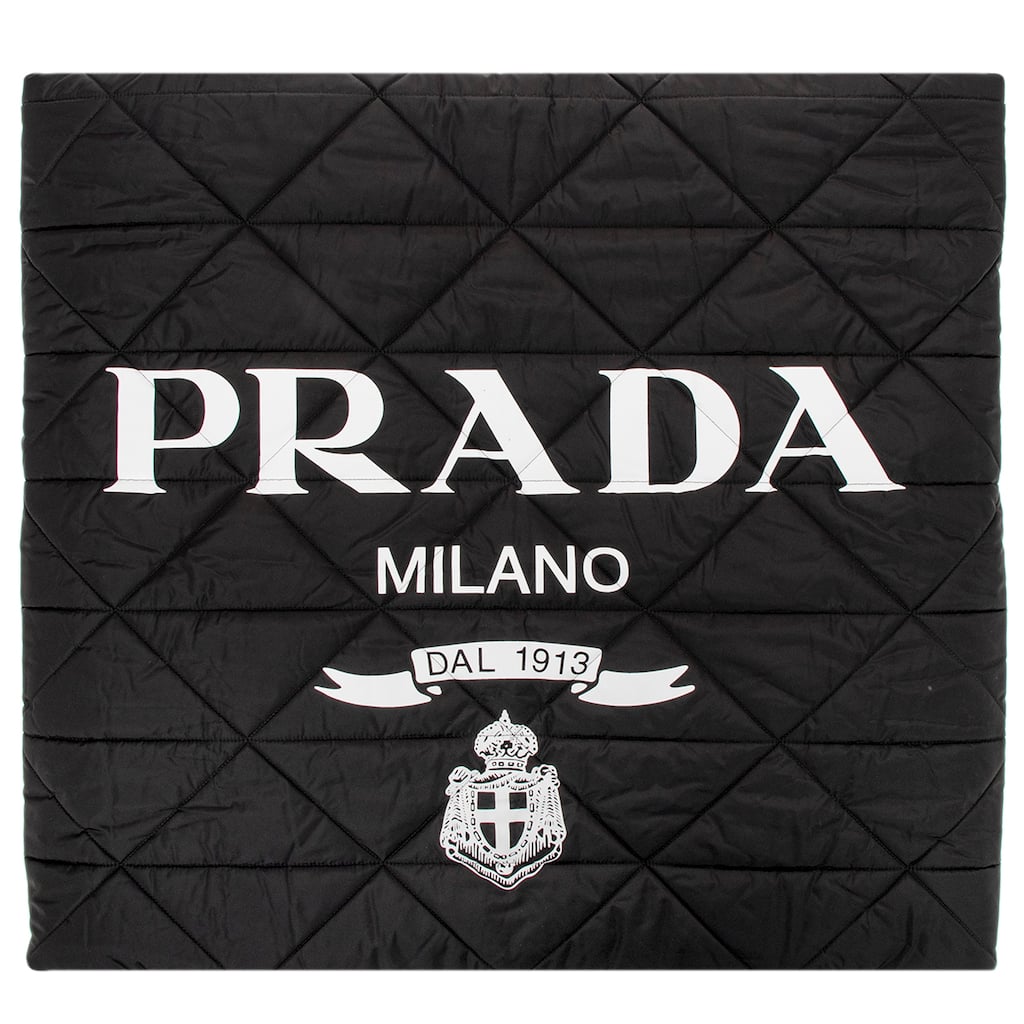 Prada Re-Nylon and Wool Throw Blanket with Carry Bag