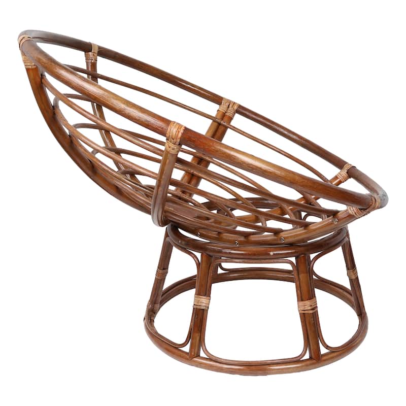 Bali 42-inch Papasan Chair with Patterned Polyester Cushion