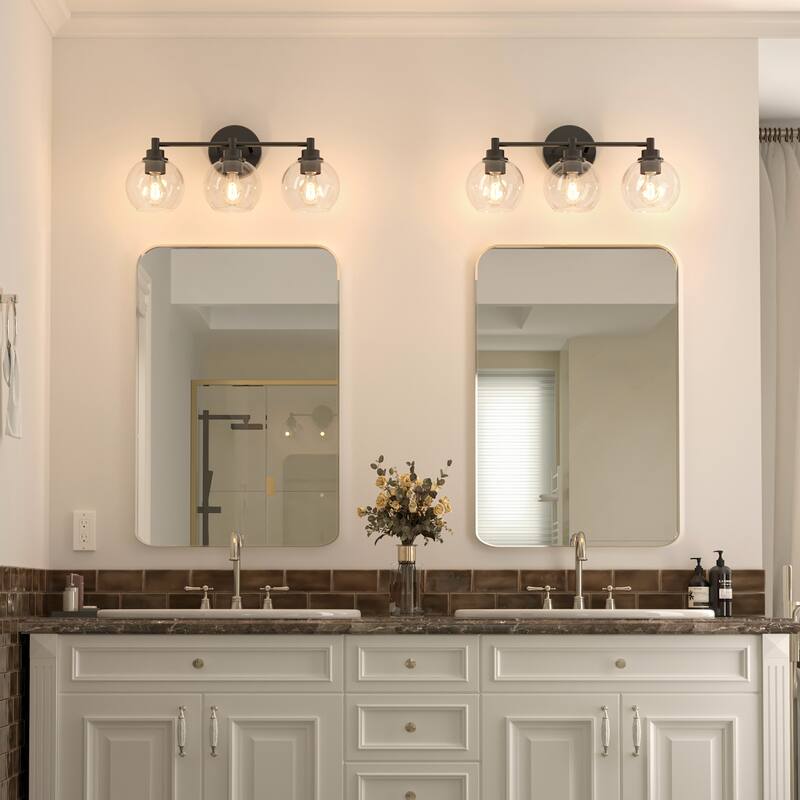 Dimmable Bathroom Vanity Light Globe Glass Shades