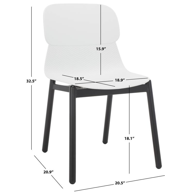 SAFAVIEH Couture Gonne Molded Plastic Dining Chair (Set of 2) - 21Wx21Dx33H