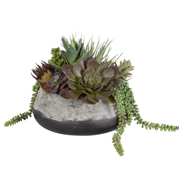 slide 2 of 5, Uttermost Yuma Succulent Centerpiece - 15"W x 13"H x 14"D