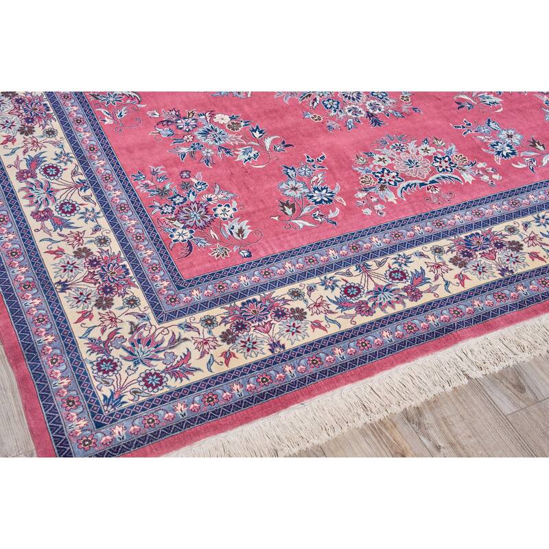 EXQUISITE RUGS ONE-OF-A-KIND Super Fine Antique Weave Hand Knotted PINK Rug - 8'3"x10'2"