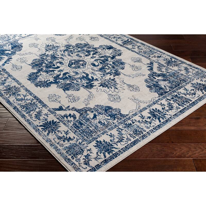 Livabliss Clairee Distressed Medallion Area Rug