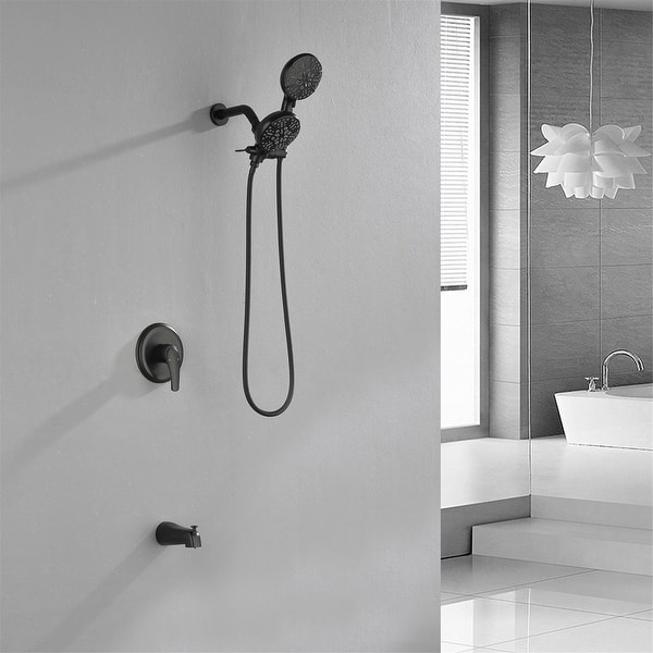 Wall Mounted High Pressure Shower System with Tub Spout Shower Faucet