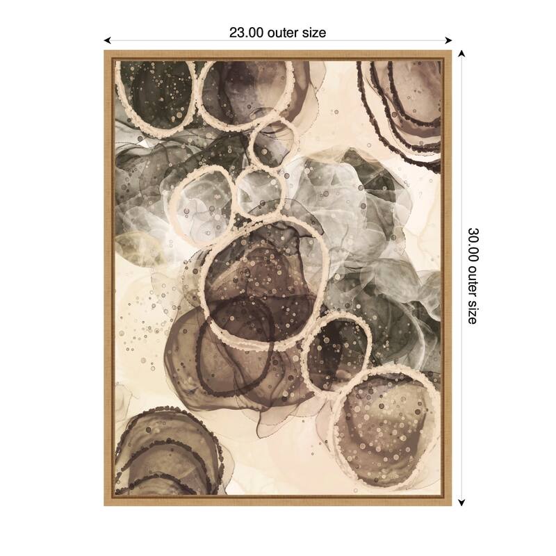 Kate and Laurel Sylvie Sand Detail #4 Framed Canvas by Alicia Bock