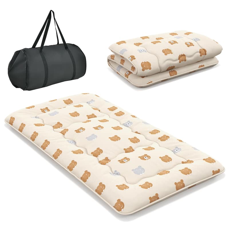 Futon Mattress Floor Sleeping Pad with Washable Cover