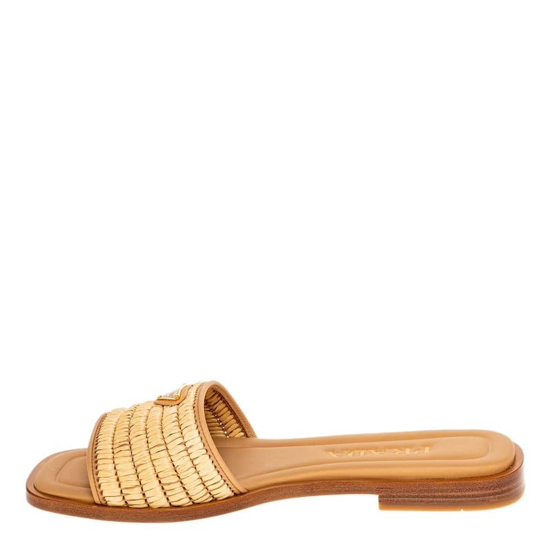 Prada Slides with Crochet Detail