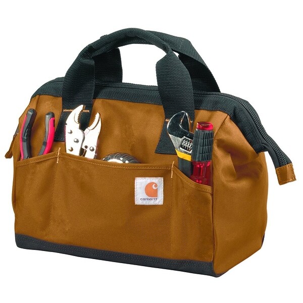Carhartt 16010102 Trade Tool Tote, Light Brown, Heavy Duty Poly Fabric