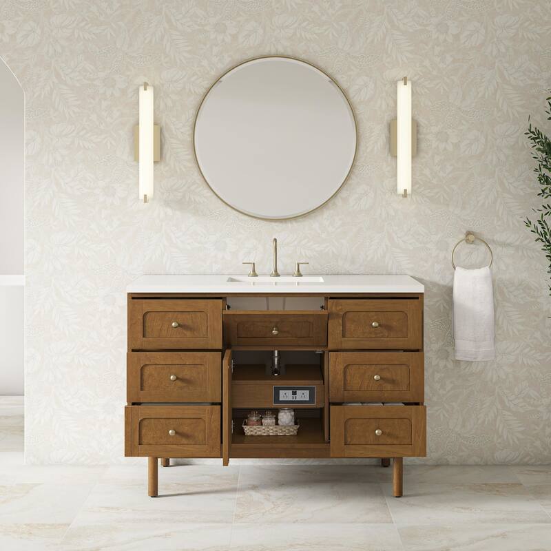 James Martin Vanities 545-V48-3WZ Laurent 48" Single Basin Poplar Wood
