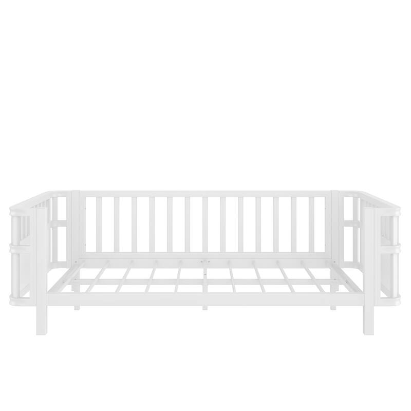 Children's Platform Bed with Removable Iron Railings