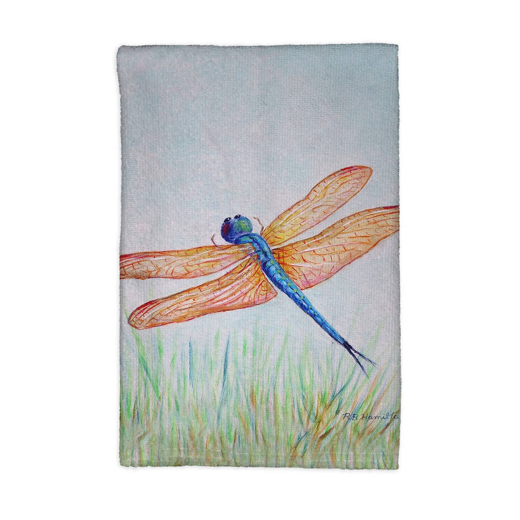 Amber & Blue Dragonfly Kitchen Towel - 16x25
