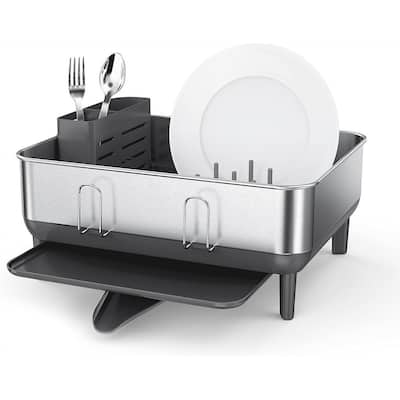 Compact Dish Drying Rack with Swivel Spout