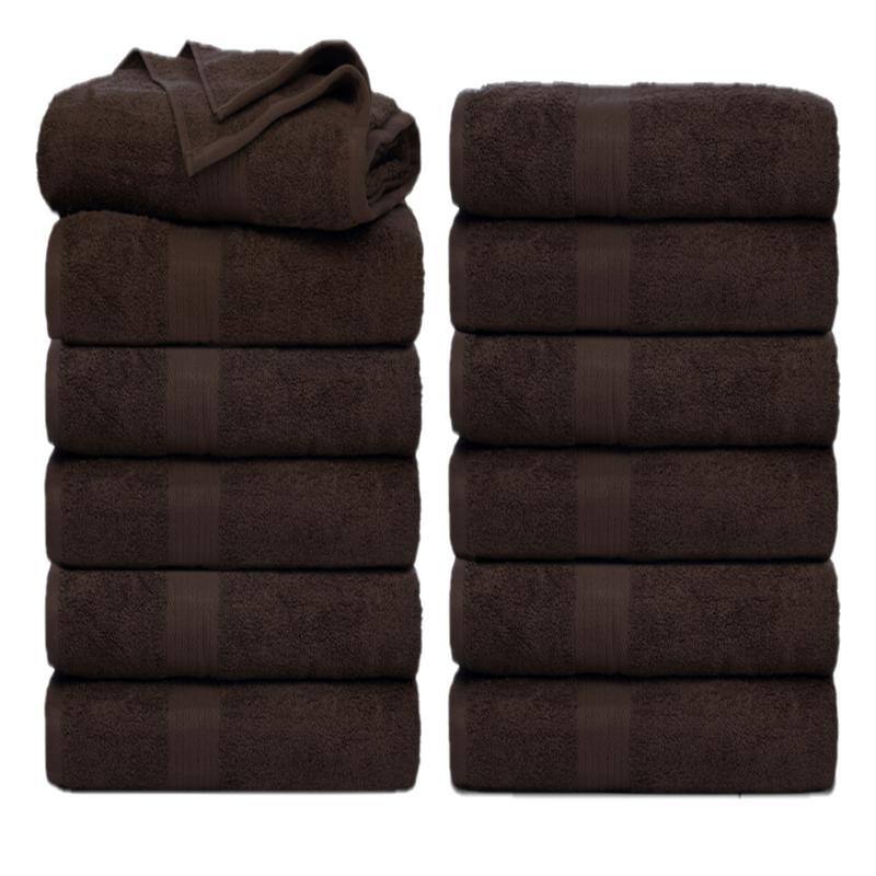Luxurious Cotton 600GSM Hand Towels 18x28 Inch by Ample Decor 12 Pcs
