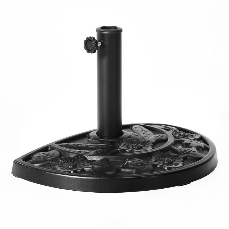Isle Half Round Outdoor Patio Umbrella Base Stand