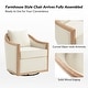 preview thumbnail 5 of 8, HULALA HOME Paul Jess Farmhouse Solid Wood Edging Swivel Barrel Chair with Fully Assembled and a Pillow